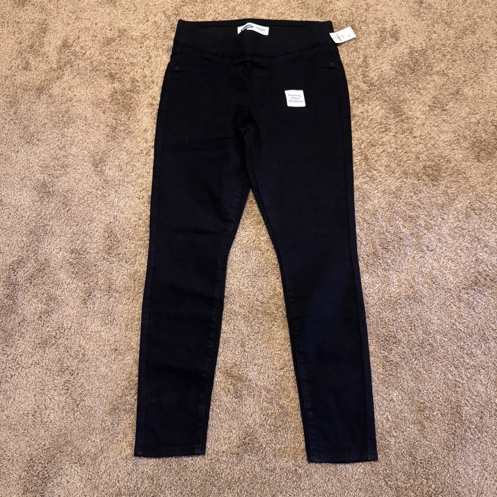Old Navy Super Skinny Jeggings Womens 6 Black Slimming Effect Waistband
